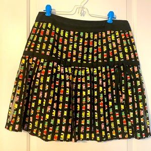 Beautiful multicolor skirt w subtle side bow detai